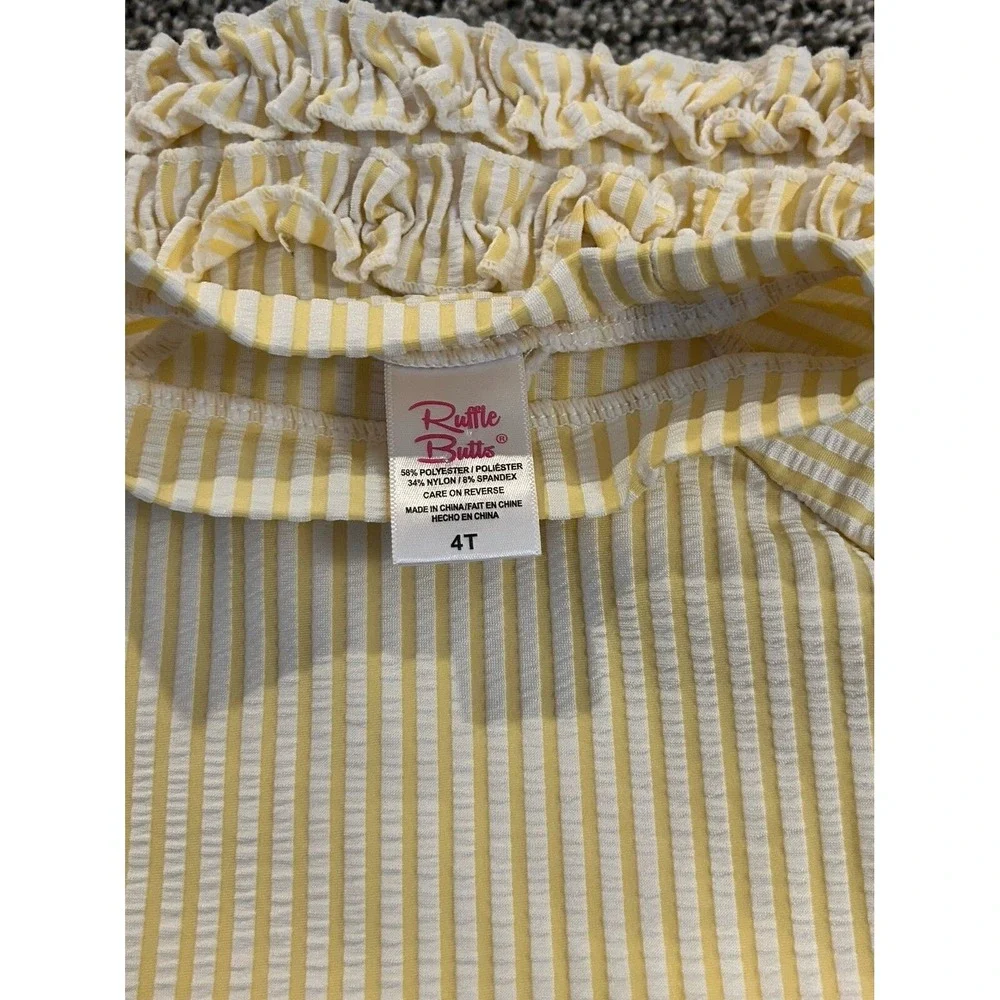 Cc36 RuffleButts Ruffle Butts swim top dress shirt 4T beach pool vacation‎